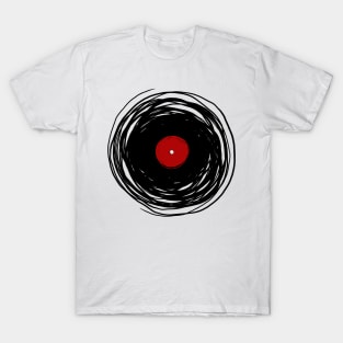 Spinning within with a Vinyl Record Oldies DJ! - Retro Vintage Design T-Shirt